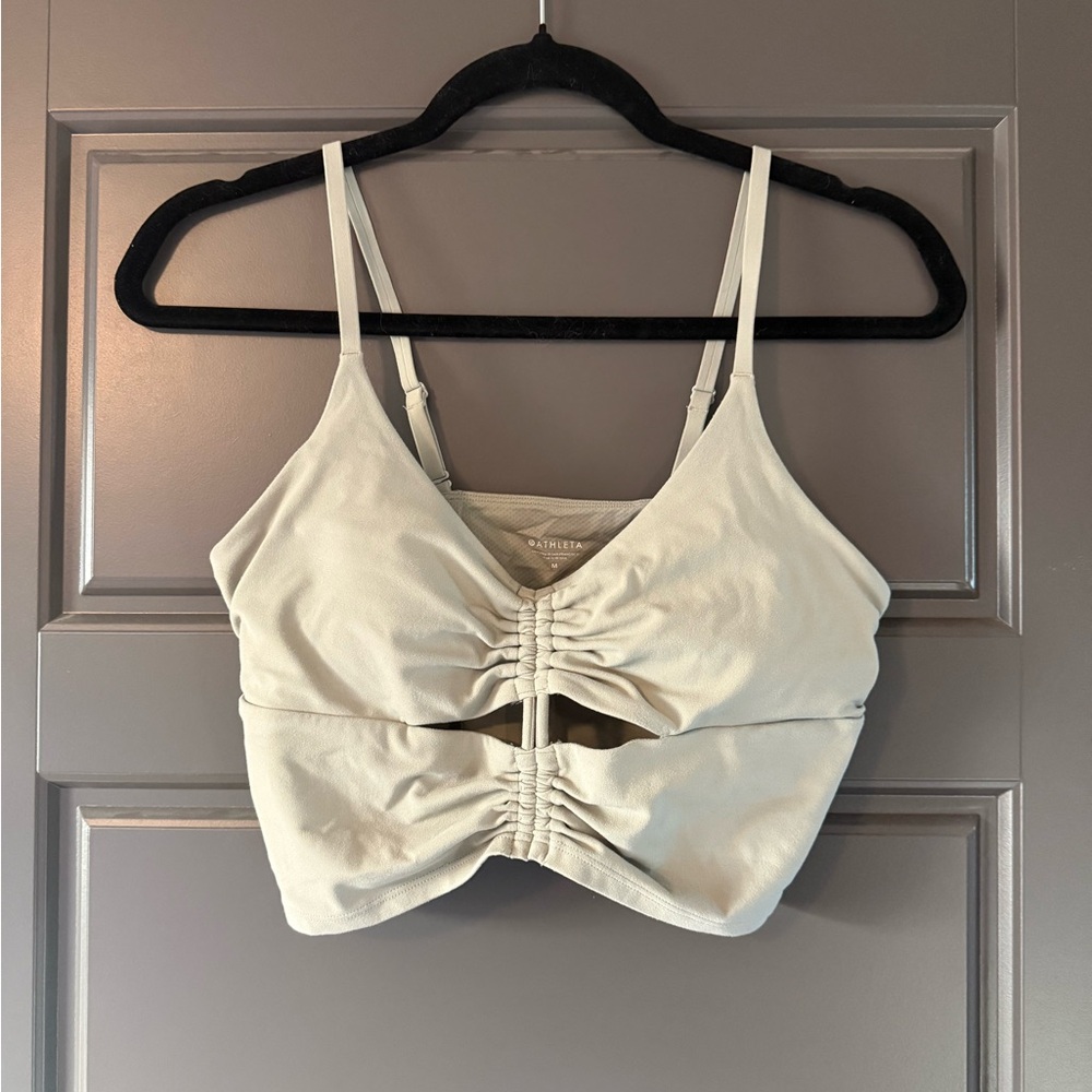 Athleta Olive Green Crop Top